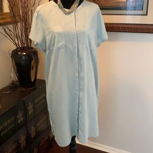 Light weight denim button down dress